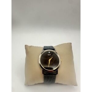 Vintage Seiko Quartz Men's Watch Diamond Marker Black Dial Japan 7N00